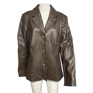 Sonoma - Woman’s Lambskin Leather Coat Sz LG